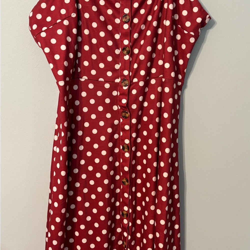 Polka Dot Red Dress